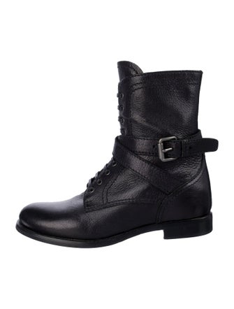 Prada Leather Combat Boots