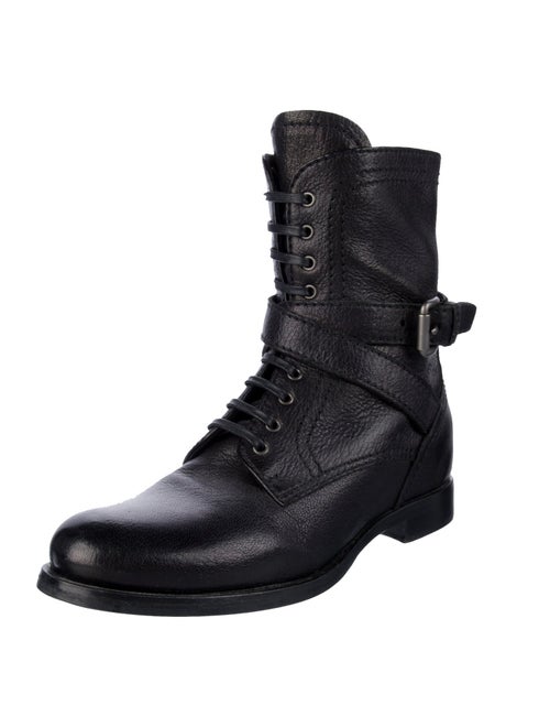 Prada Leather Combat Boots