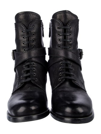 Prada Leather Combat Boots