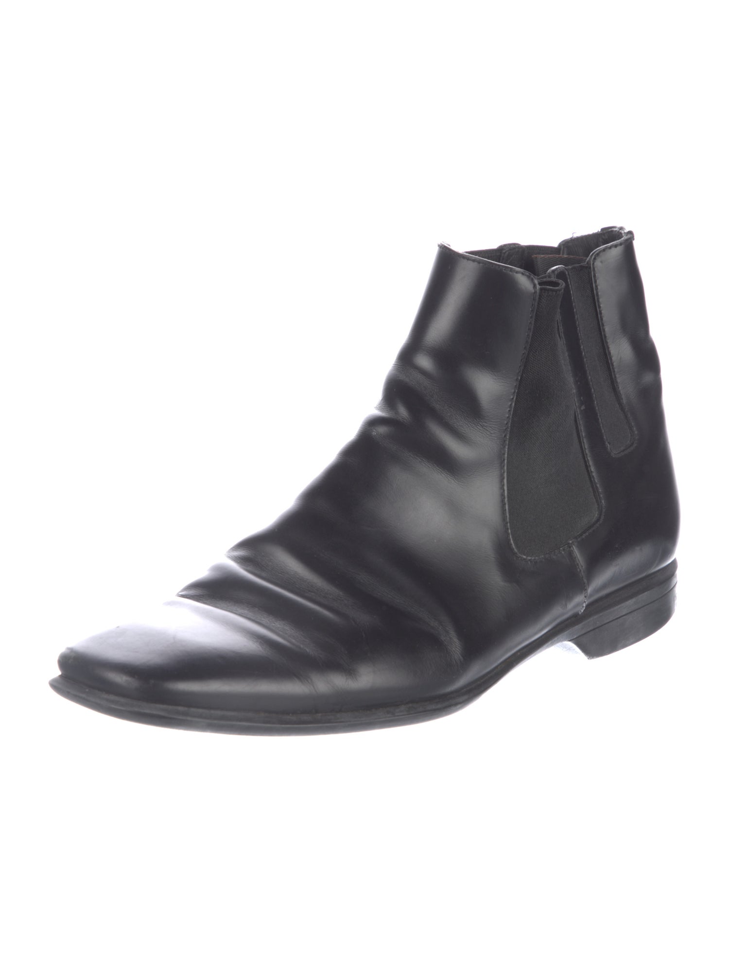 Prada Leather Chelsea Boots