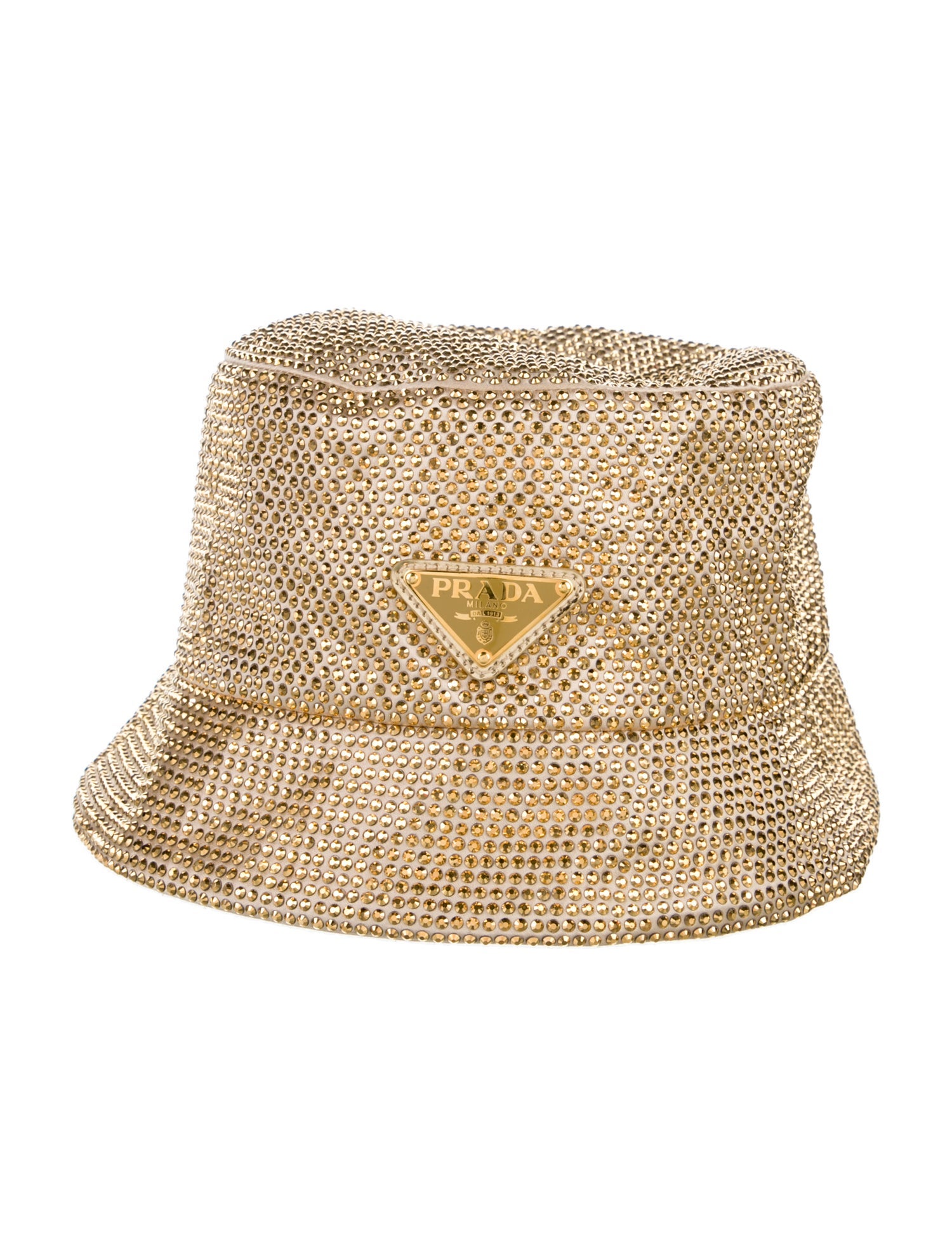Prada Crystal Embellished Bucket Hat
