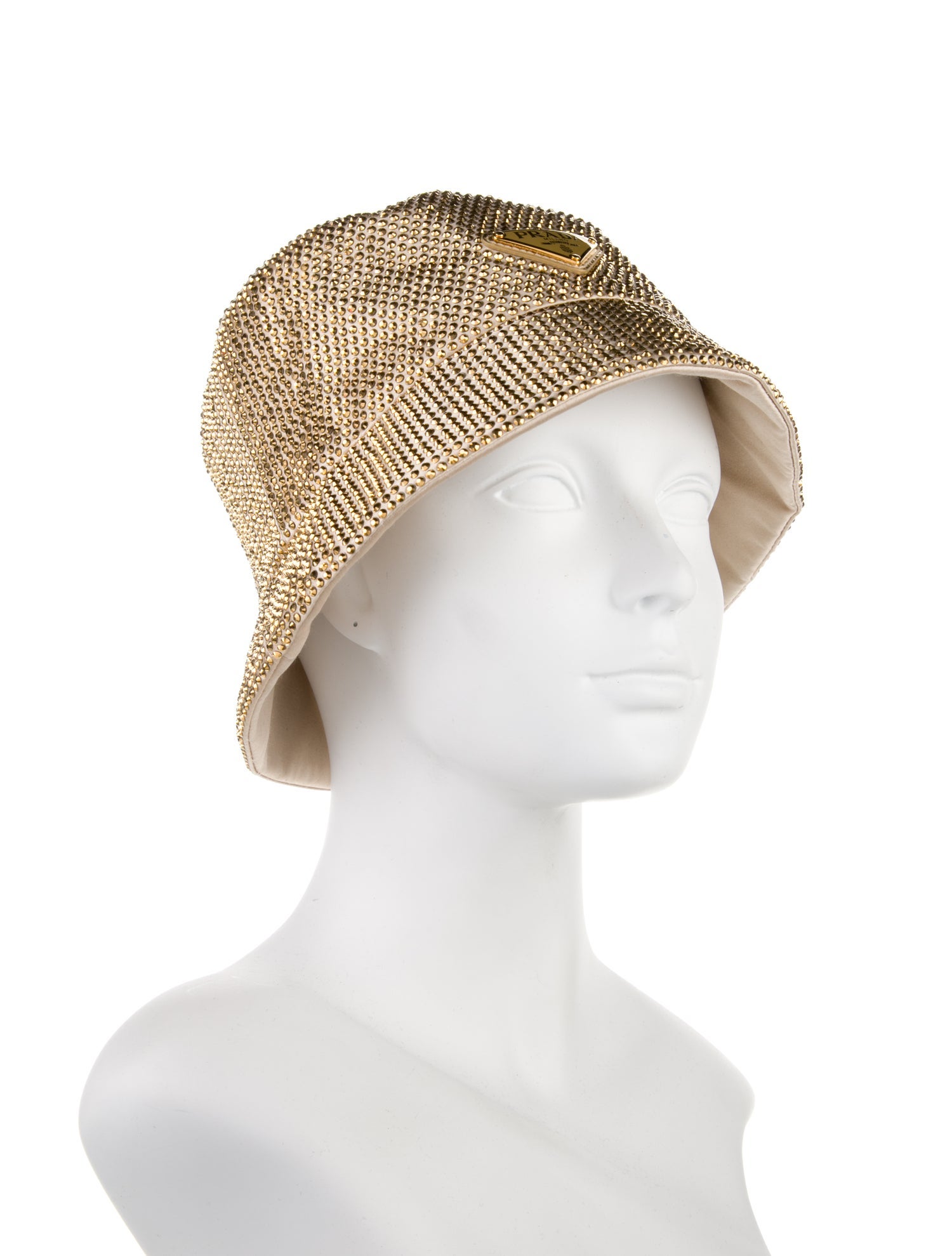 Prada Crystal Embellished Bucket Hat