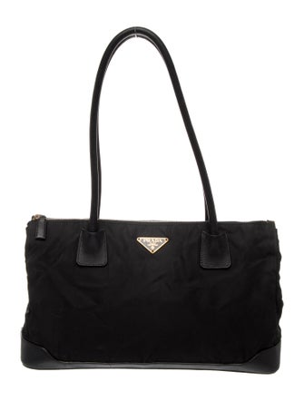 Prada Enameled Metal Triangle Bauletto