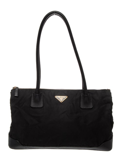 Prada Enameled Metal Triangle Bauletto