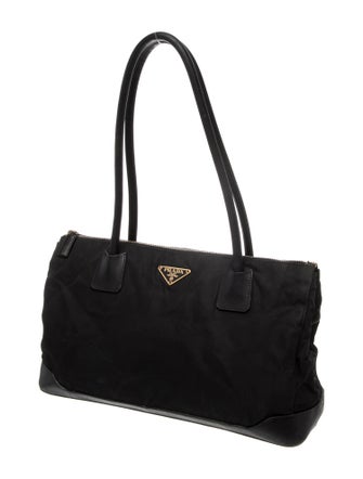 Prada Enameled Metal Triangle Bauletto