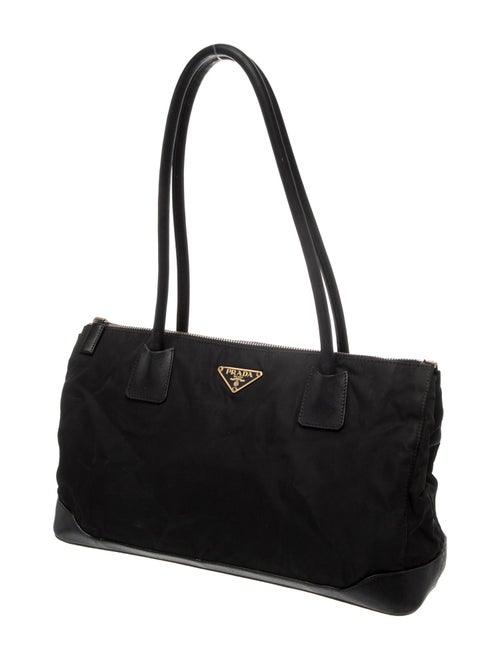 Prada Enameled Metal Triangle Bauletto