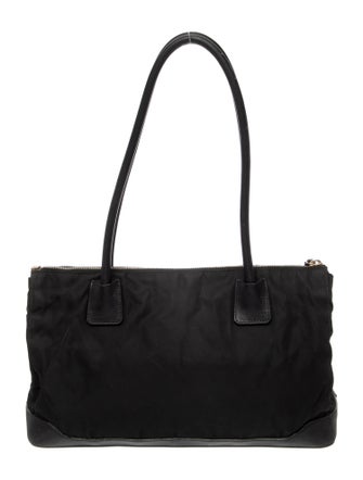 Prada Enameled Metal Triangle Bauletto