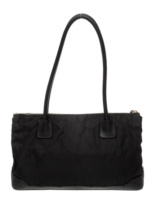 Prada Enameled Metal Triangle Bauletto