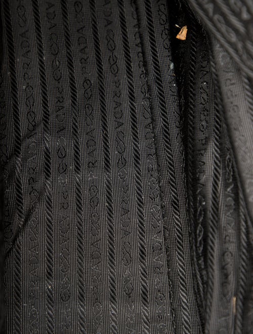 Prada Enameled Metal Triangle Bauletto