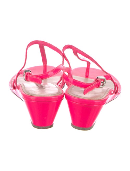 Prada Sport Patent Leather T-Strap Sandals