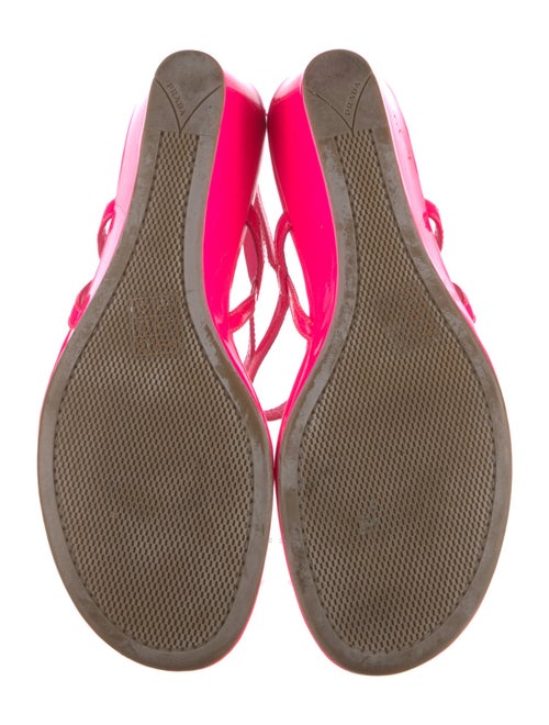 Prada Sport Patent Leather T-Strap Sandals