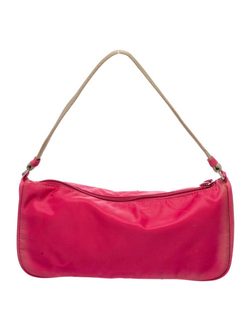 Prada Enameled Metal Triangle Top Handle Bag