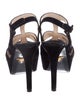 Prada Suede Cutout Accent T-Strap Pumps
