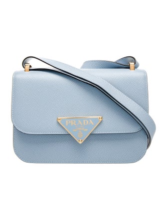 Prada Enameled Metal Triangle Emblème