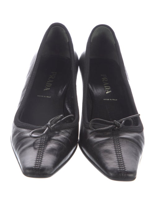 Prada Leather Bow Accents Pumps