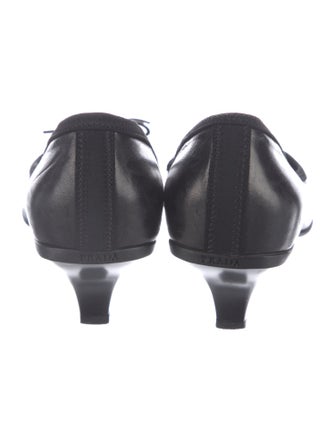 Prada Leather Bow Accents Pumps