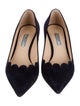 Prada Suede Scalloped Accent Pumps