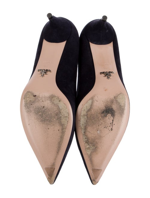 Prada Suede Scalloped Accent Pumps