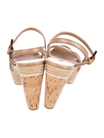 Prada Sport Leather Animal Print Espadrilles