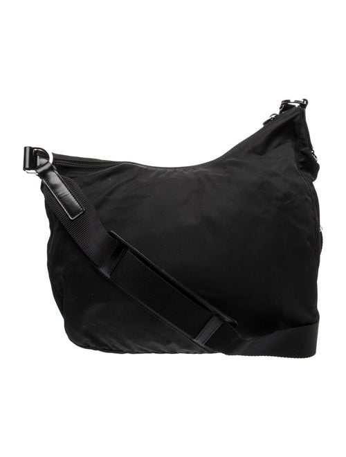 Prada Enameled Metal Triangle Messenger Bag