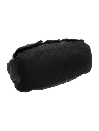 Prada Enameled Metal Triangle Messenger Bag