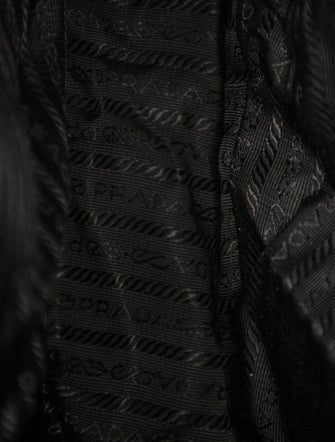 Prada Enameled Metal Triangle Messenger Bag