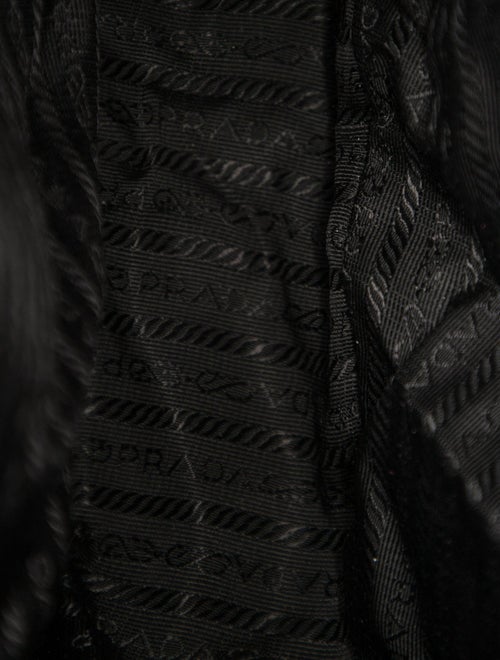 Prada Enameled Metal Triangle Messenger Bag