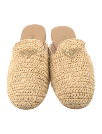 Prada Straw Mules