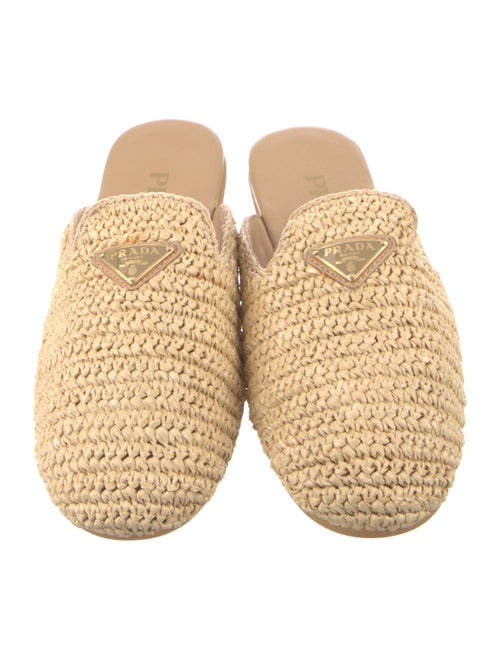 Prada Straw Mules