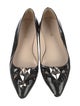 Prada Patent Leather Crystal Embellishments Flats