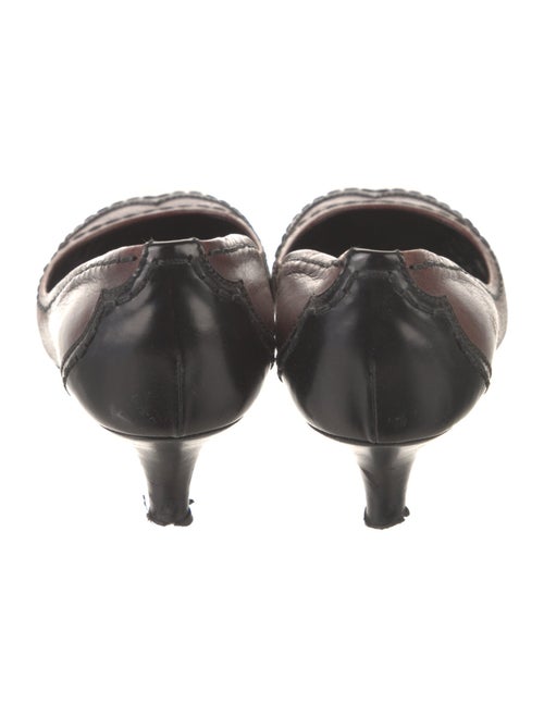 Prada Leather Colorblock Pattern Pumps