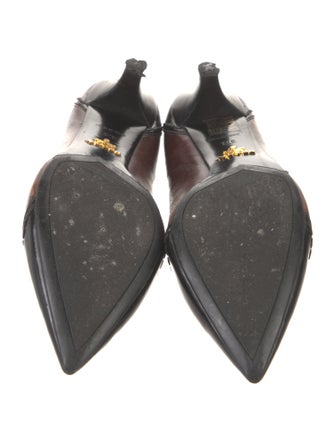 Prada Leather Colorblock Pattern Pumps