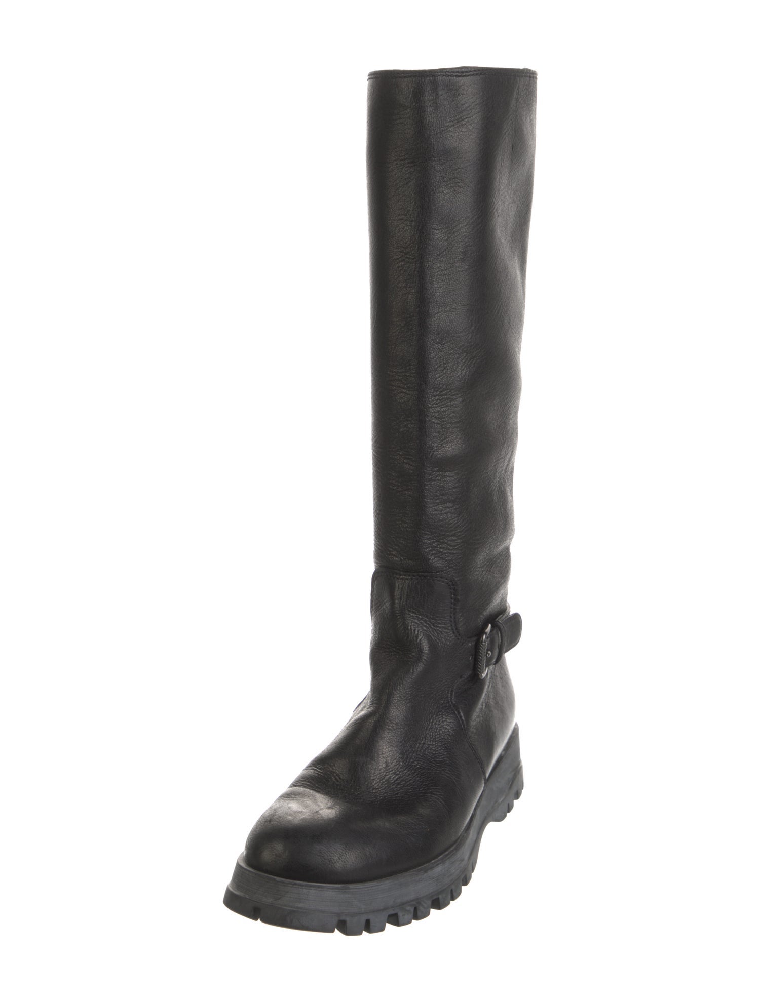 Prada Leather Riding Boots