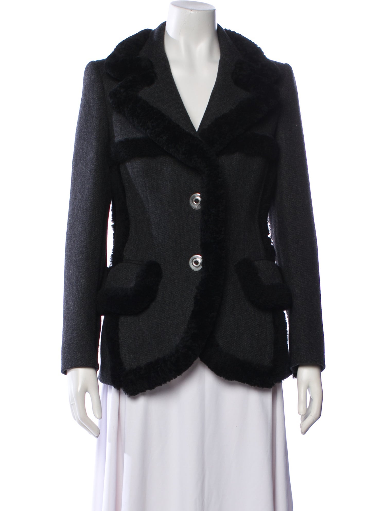 Prada 2014 Virgin Wool Fur Coat