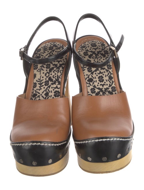 Prada Leather Studded Accents Slingback Pumps