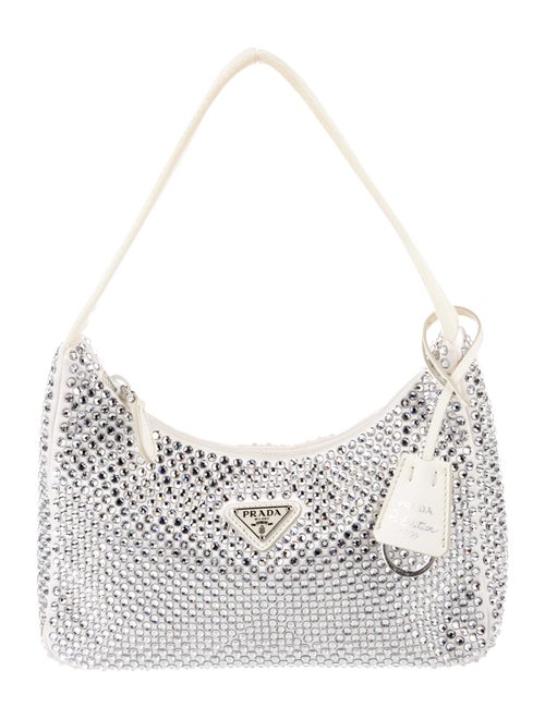 Prada Enameled Metal Triangle Crystal Re-Edition 2000