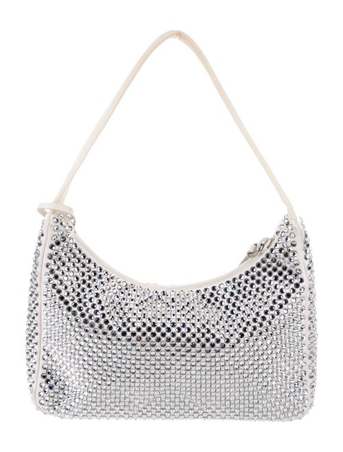 Prada Enameled Metal Triangle Crystal Re-Edition 2000