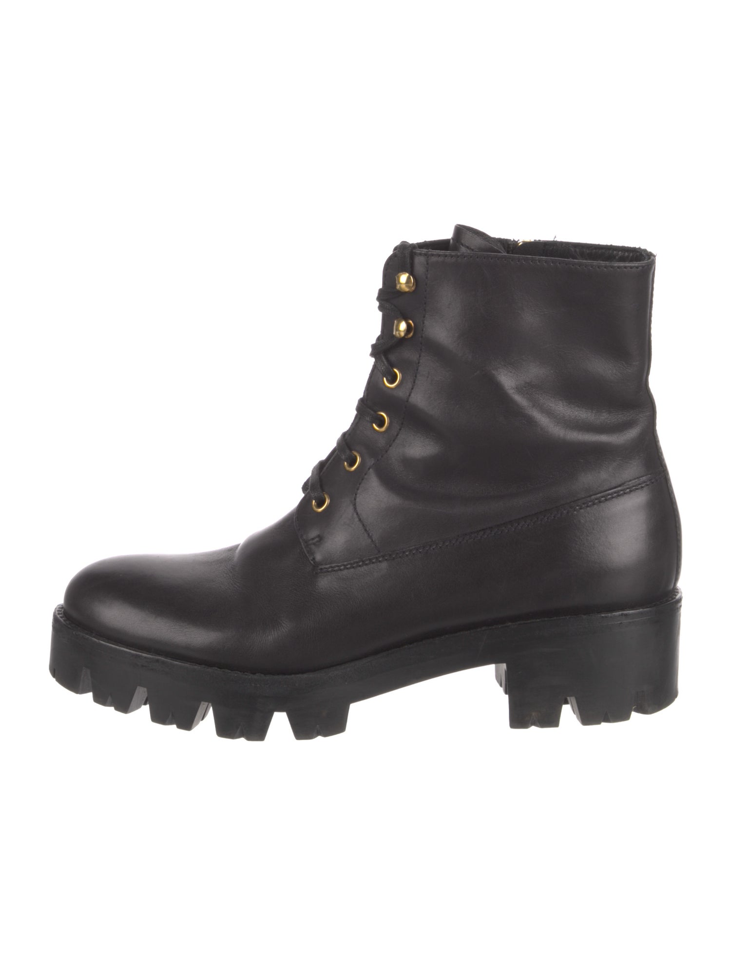 Prada Leather Combat Boots
