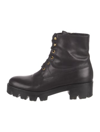 Prada Leather Combat Boots