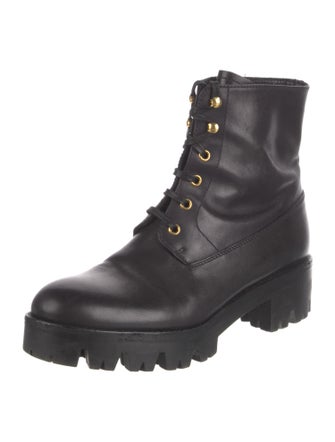 Prada Leather Combat Boots