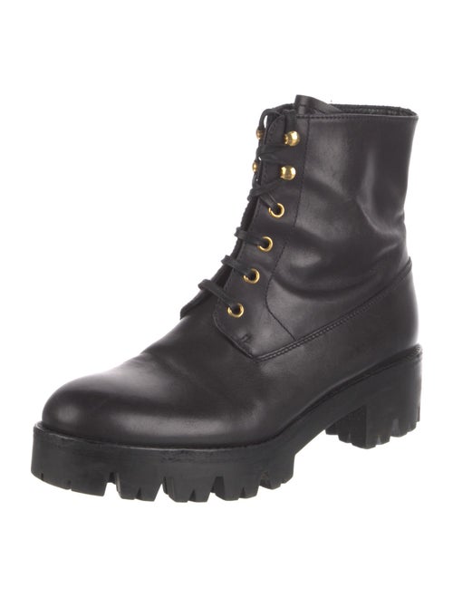 Prada Leather Combat Boots