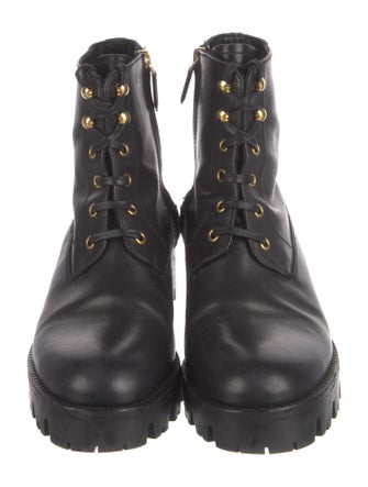 Prada Leather Combat Boots