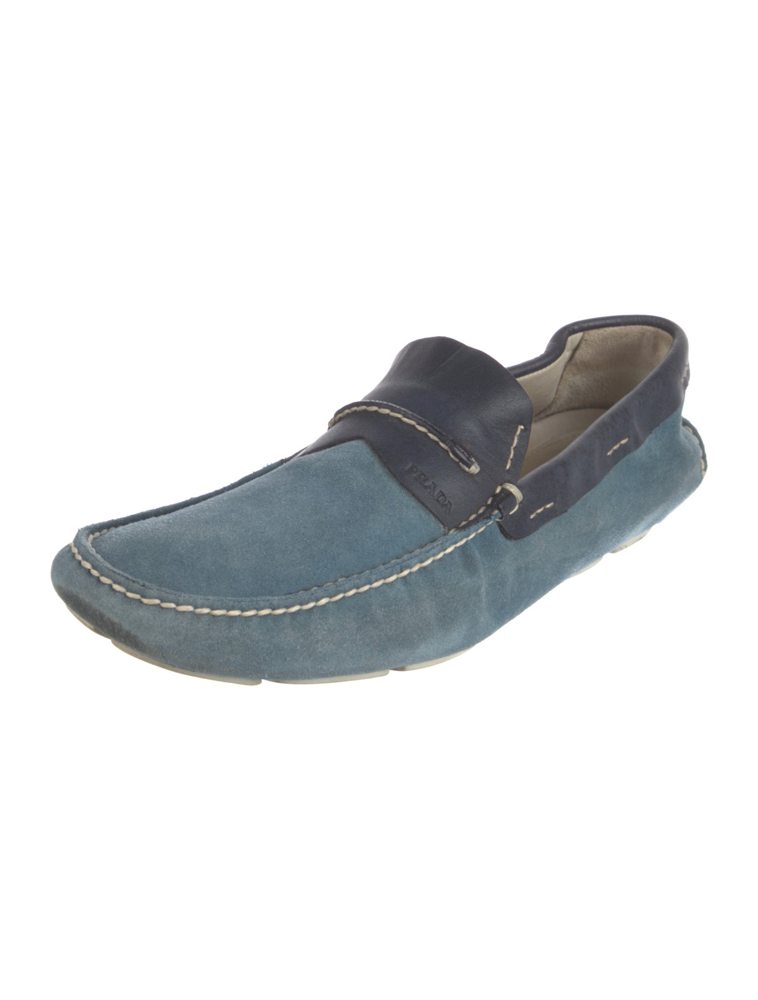 Prada Suede Leather Trim Embellishment Drivers