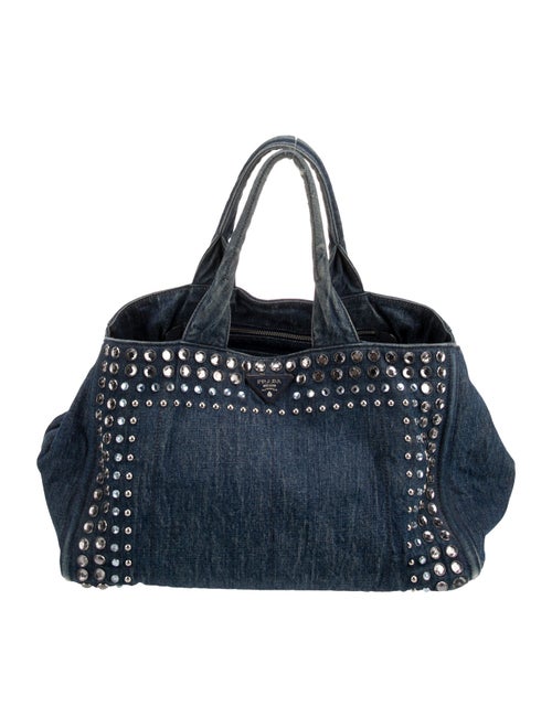 Prada Enameled Metal Triangle Tote