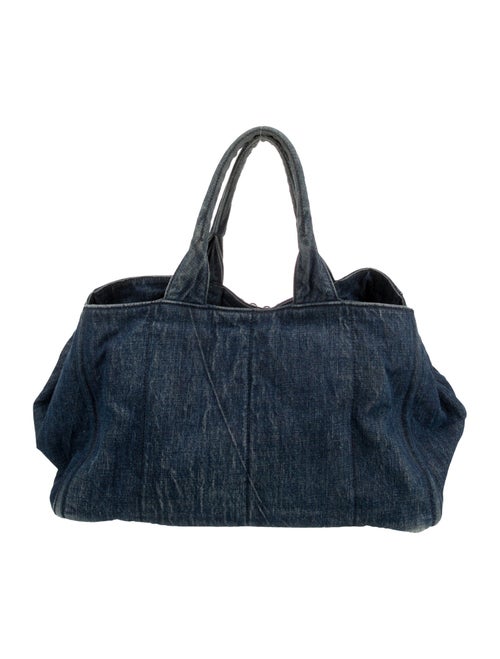 Prada Enameled Metal Triangle Tote