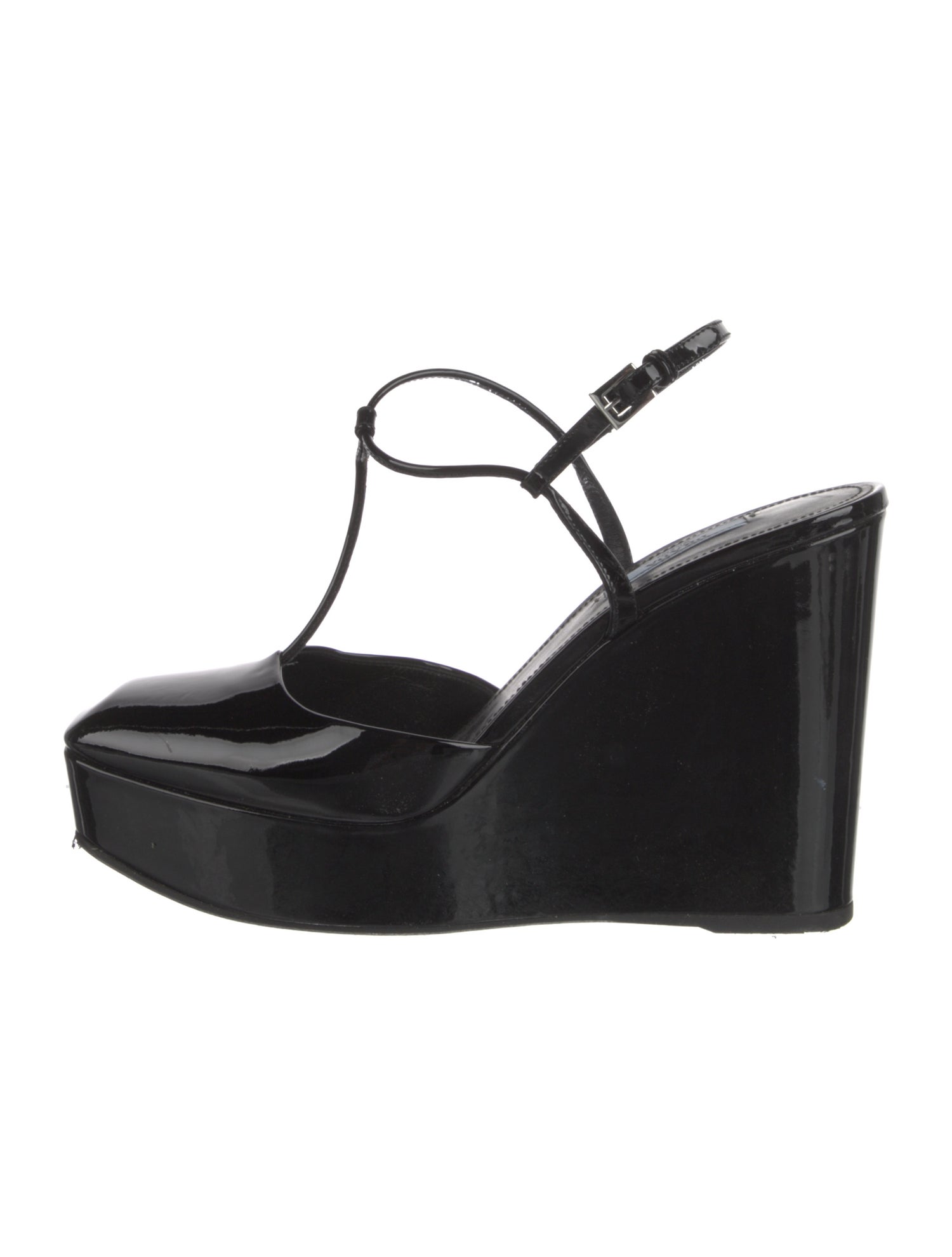 Prada Patent Leather T-Strap Pumps