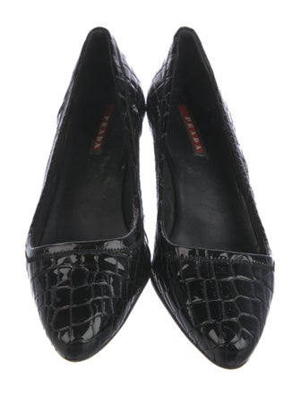 Prada Embossed Leather Pumps