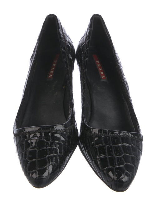 Prada Embossed Leather Pumps