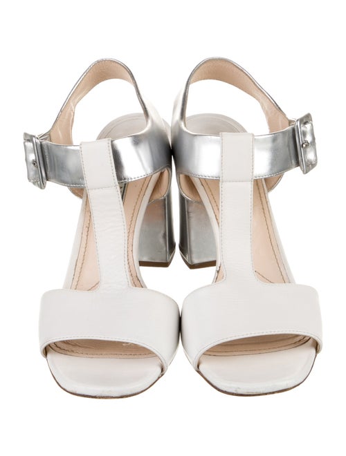 Prada Leather T-Strap Sandals