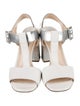Prada Leather T-Strap Sandals